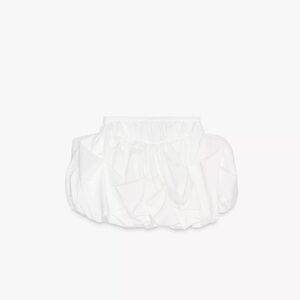 Zara ZW Collection Balloon Mini Skirt White